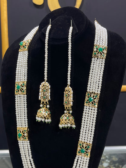Hyderabadi Stylish Wear Long Mala and Jhumke