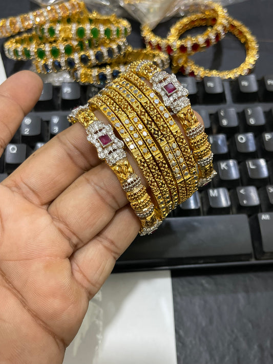 22KT Gold Plated Bangles Set (2.6 )