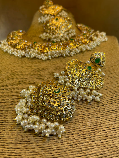 Hyderabadi Heart Shape Necklace Set