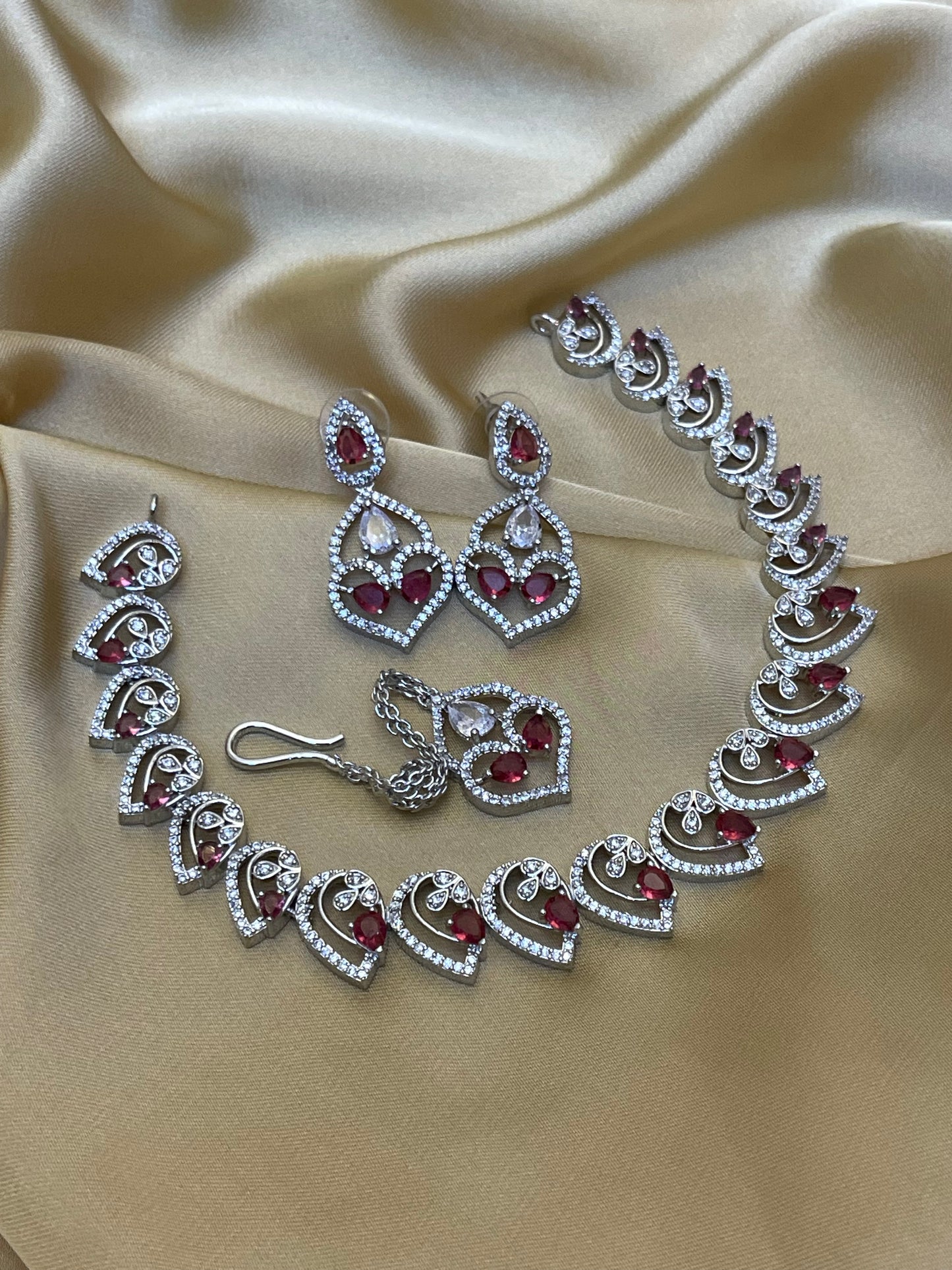 Zircon Ad Necklace Set