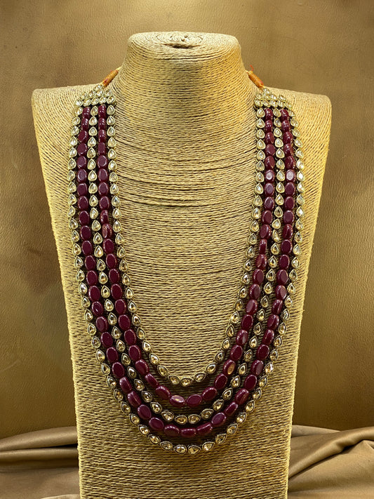 5 Layers Long Kundan Malaa