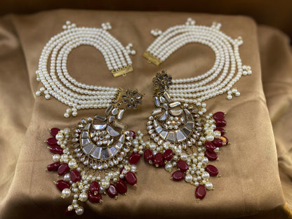 Furshi Kundan Earrings With Saharas