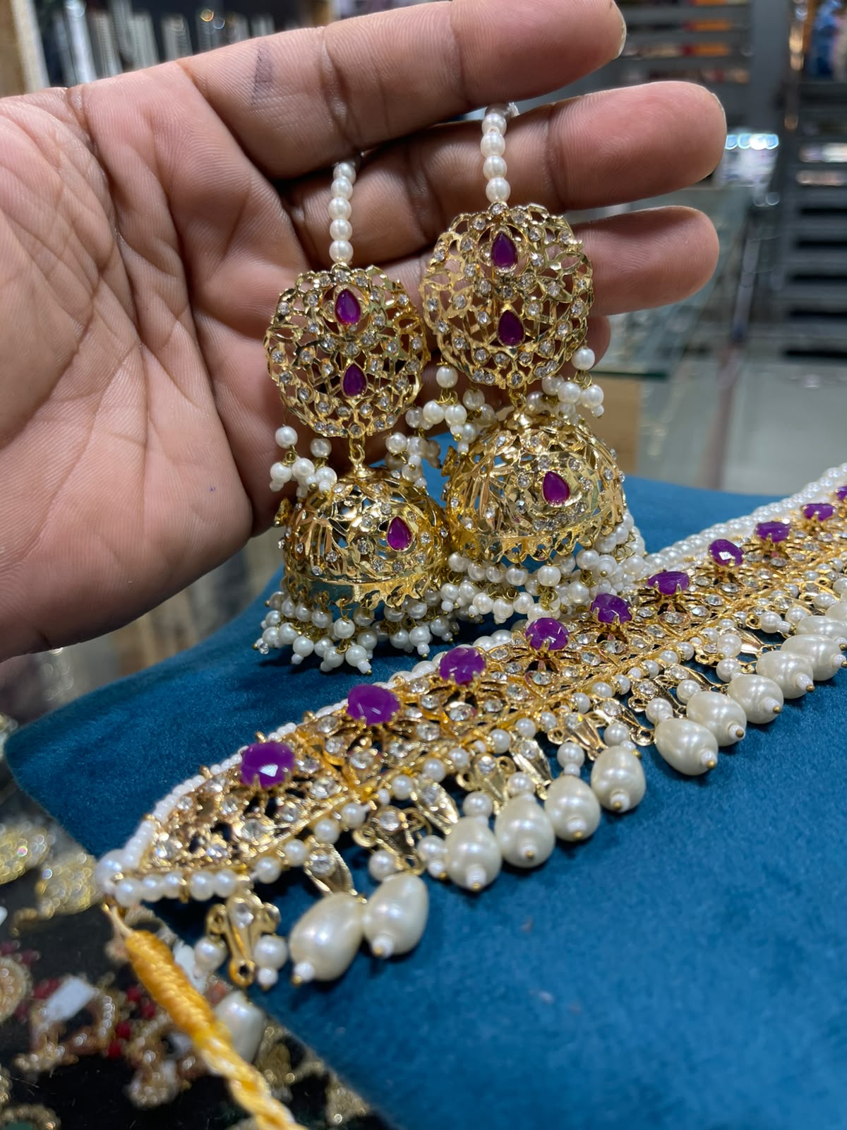 Hyderabadi Gold Plated Choker Set