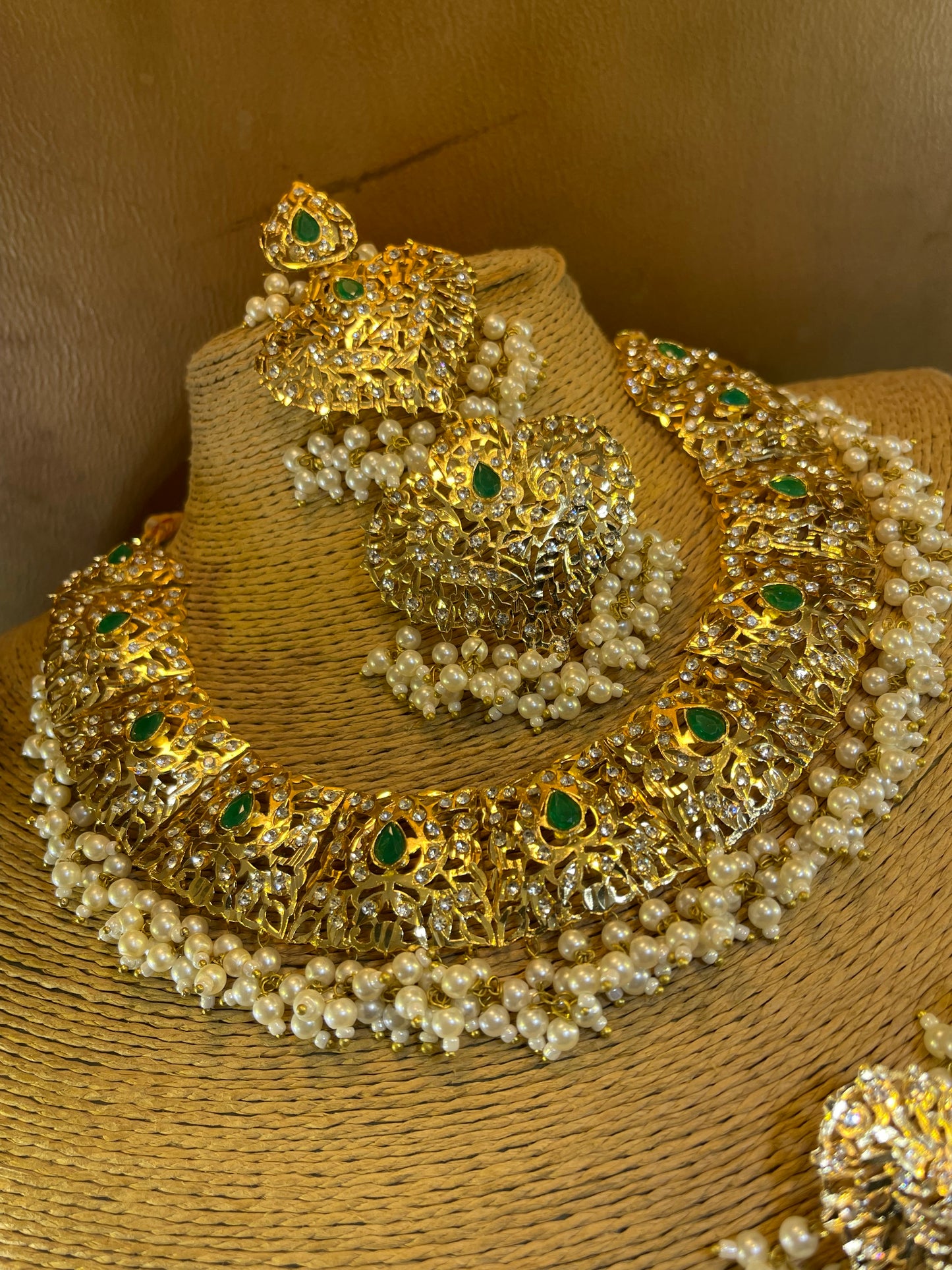 Hyderabadi Heart Shape Necklace Set