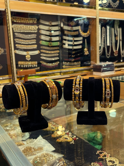3 Pcs 22 KT Trending Gold Plated Bangles in Pakistan 2026