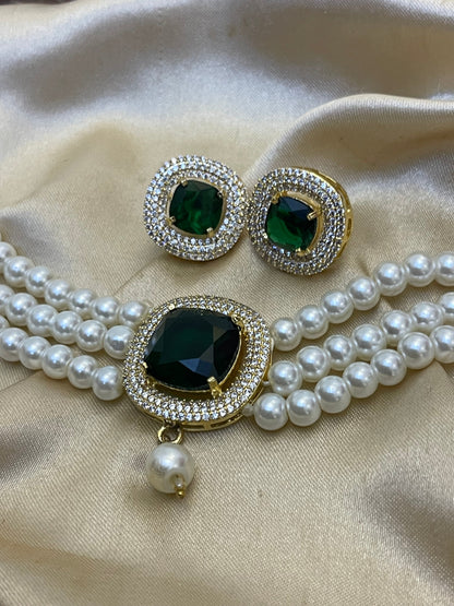 Zircon Choker Set