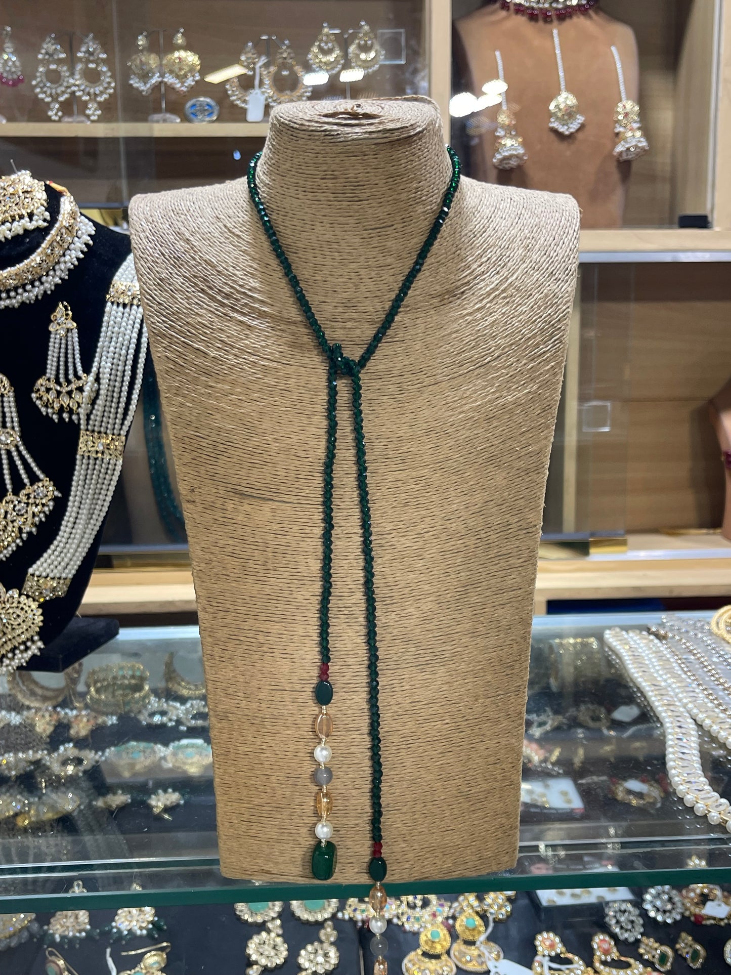 Single Layer Stylish Emerald Mala
