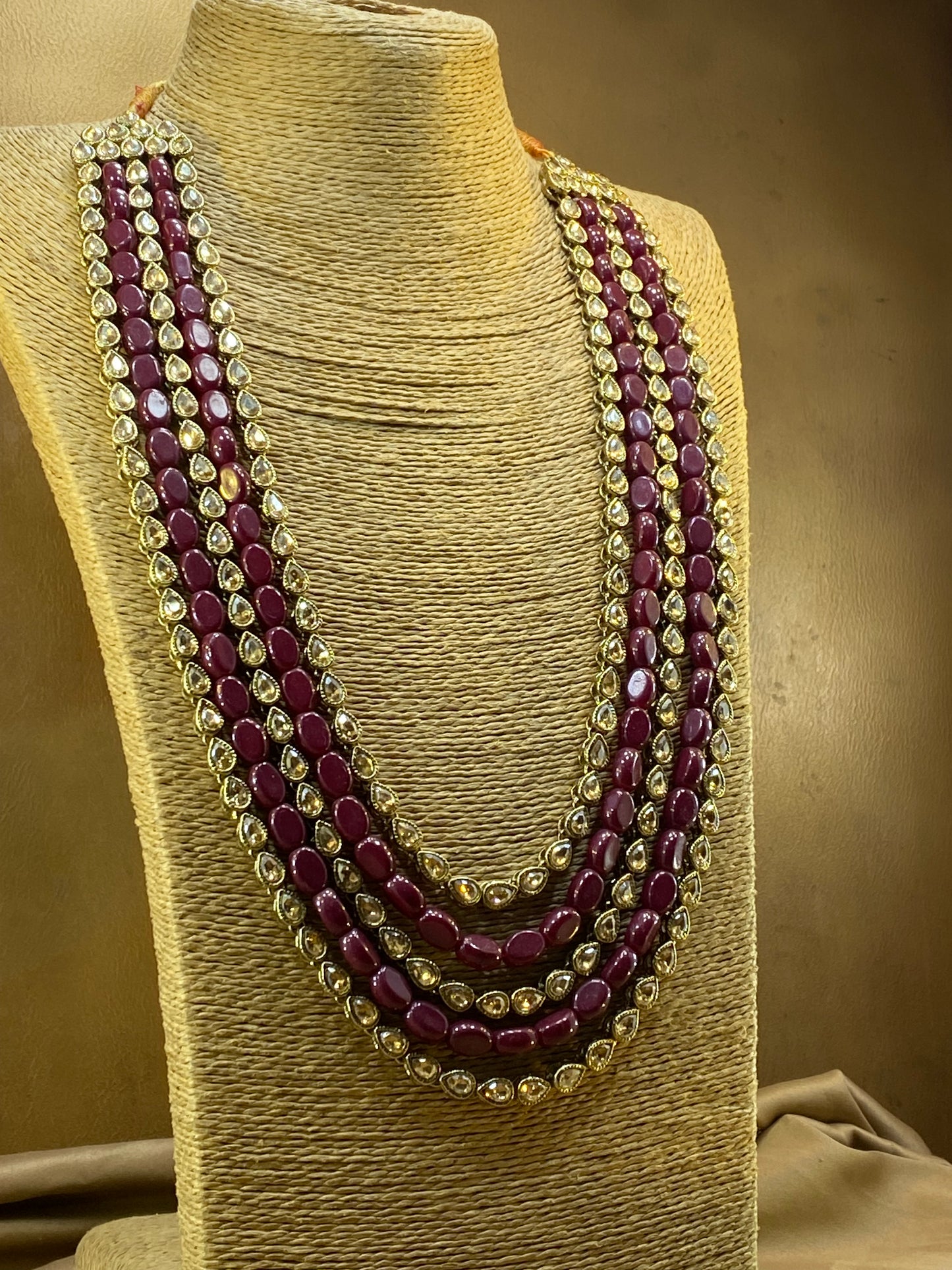 5 Layers Long Kundan Malaa