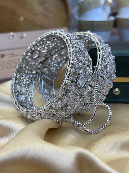 Silver Based Openable Bangles