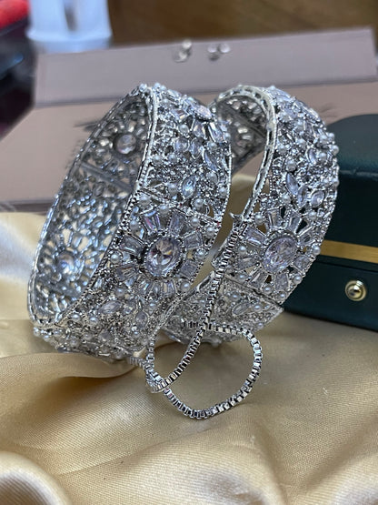 Silver Based Openable Bangles