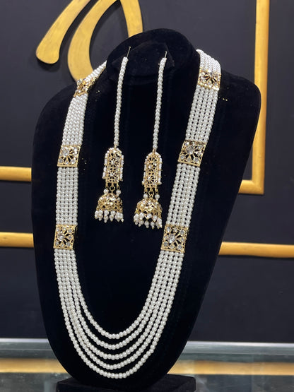 Hyderabadi Stylish Wear Long Mala and Jhumke