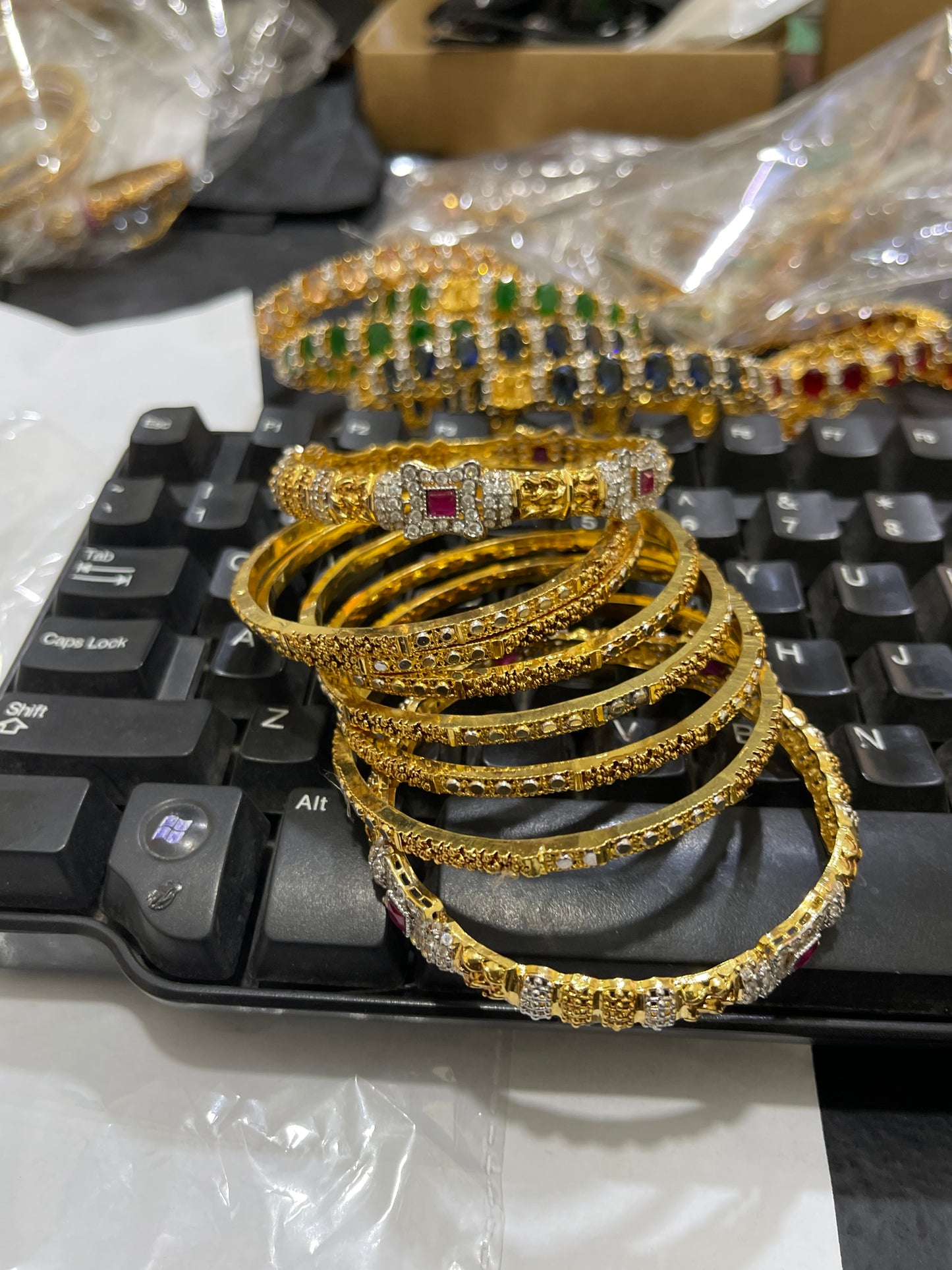 22KT Gold Plated Bangles Set (2.6 )