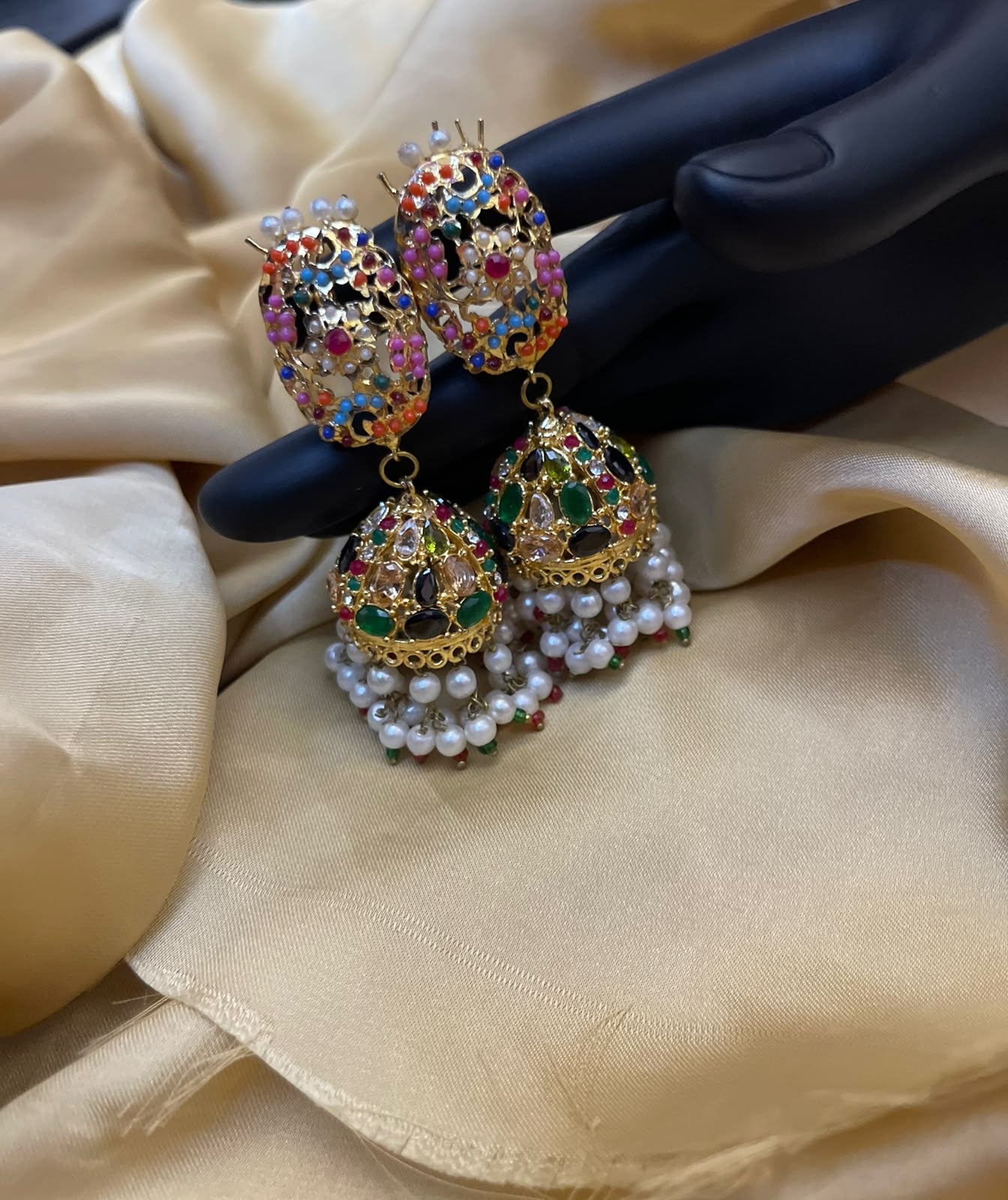 Traditional Multi Color Jhumka Earrings