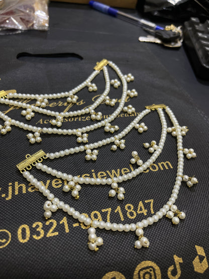 3 layers Stylish Wear Long Pearls Saharas