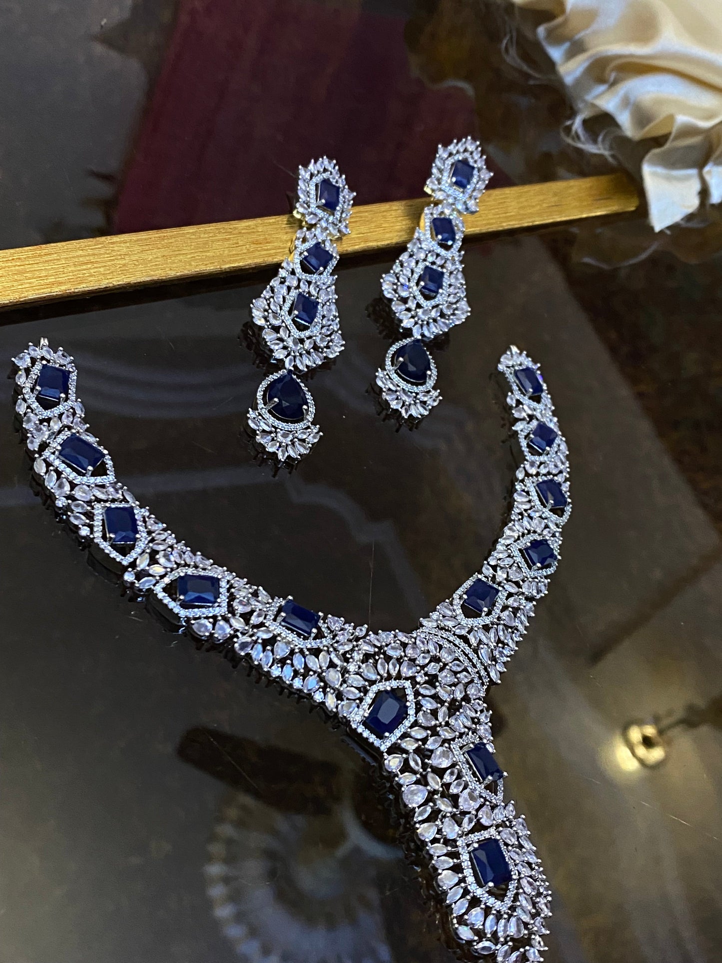 Zircon Ad Necklace Set Big
