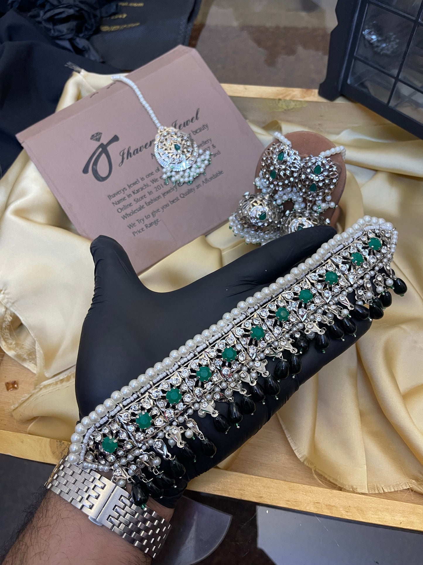 Hyderabadi Silver Choker Set