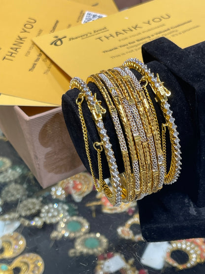 24Karat Gold Plated 8 pcs Bangles Set