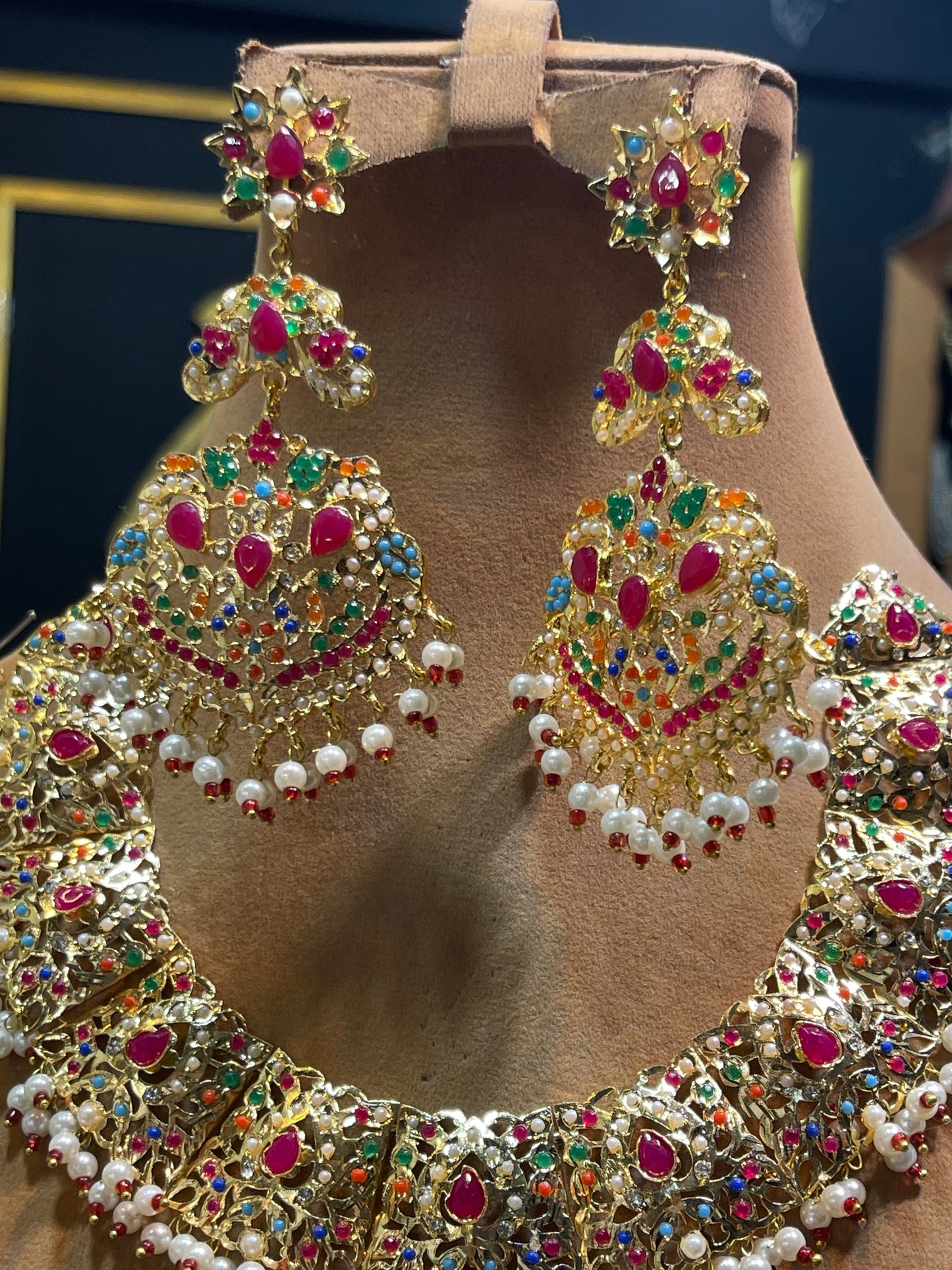 Hyderabadi Bridal Necklace Noratan