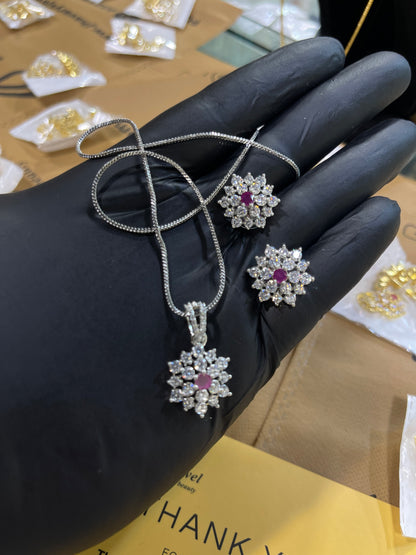 Zircon Ad Locket Set