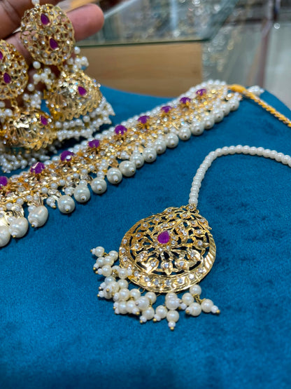 Hyderabadi Gold Plated Choker Set