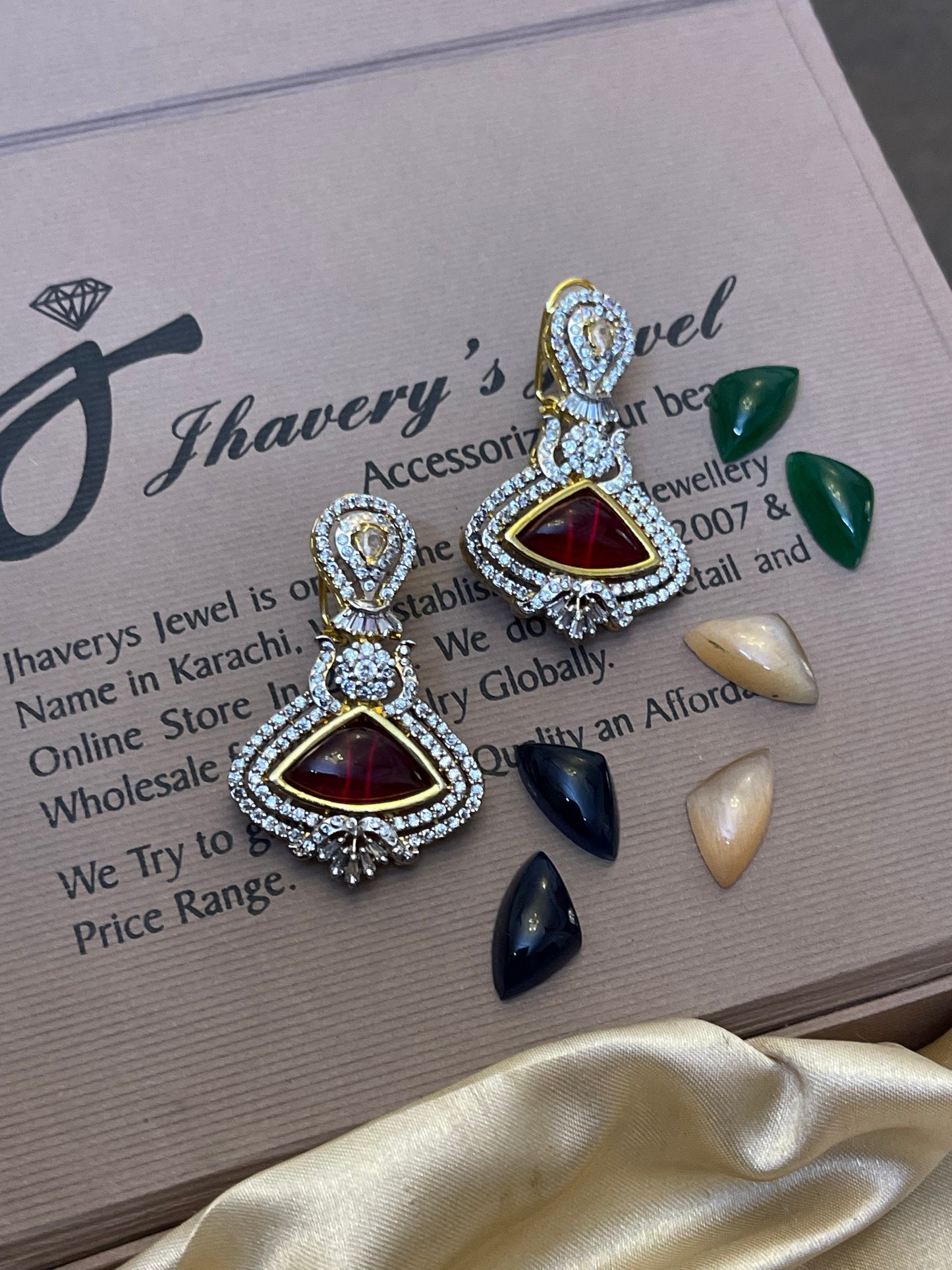 Zircon Jarao  Pure Changeable Stones  Earrings