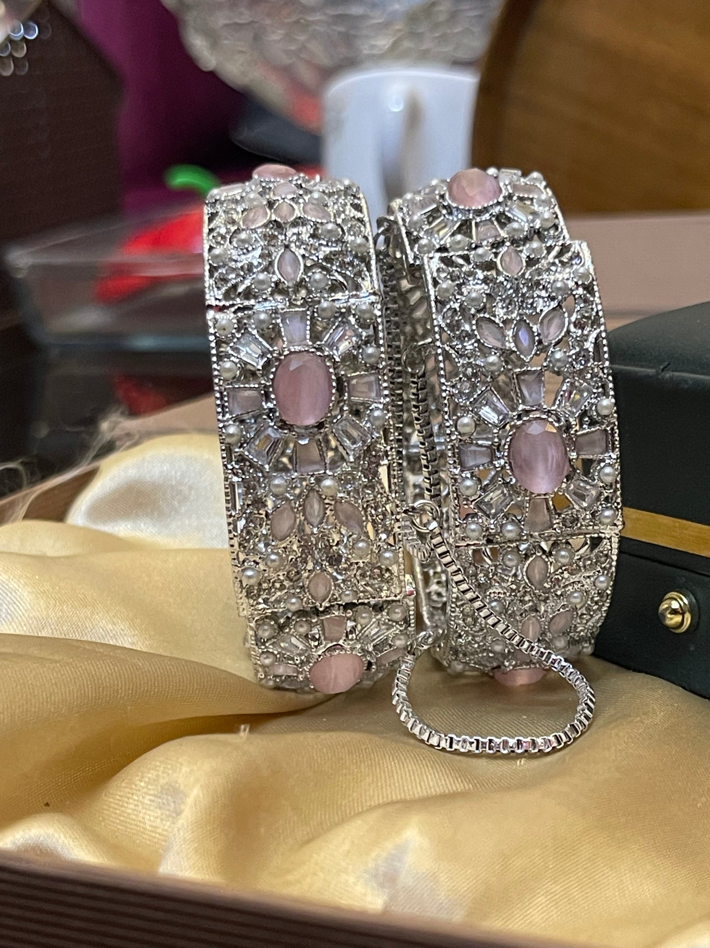 Silver Based Openable Bangles