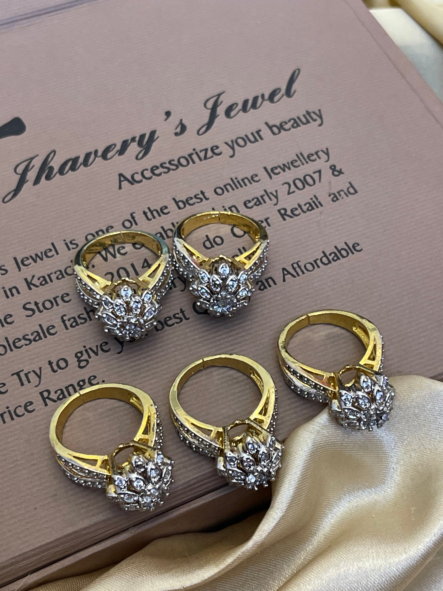 Zircon Jarao Rings Gold Plated