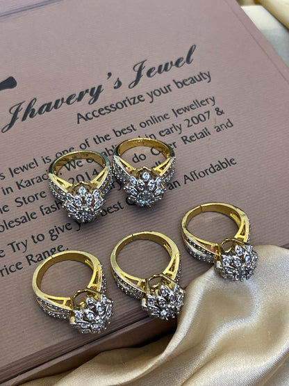 Zircon Jarao Rings Gold Plated
