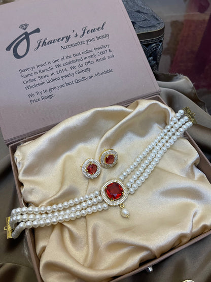Zircon Choker Set