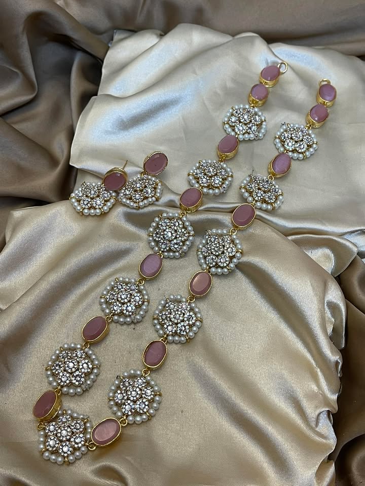 Egyption Wear Stylish Long Maala Neckalce Set
