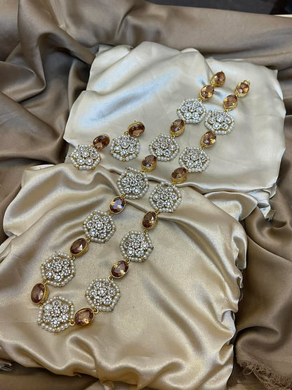 Egyption Wear Stylish Long Maala Neckalce Set