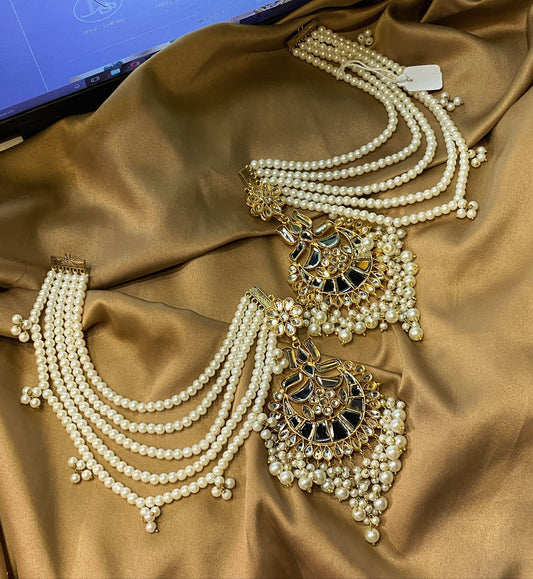 Kundan Earrings With Saharas