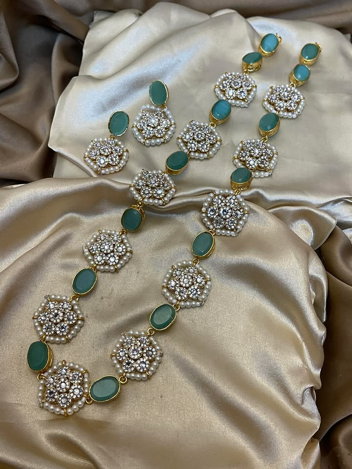 Egyption Wear Stylish Long Maala Neckalce Set