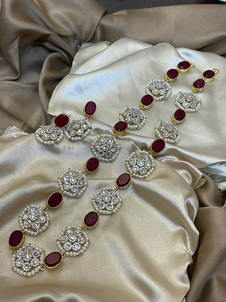 Egyption Wear Stylish Long Maala Neckalce Set