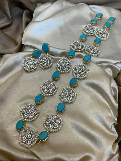 Egyption Wear Stylish Long Maala Neckalce Set