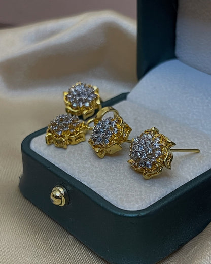 Zircon Gold Plated Locket Sets