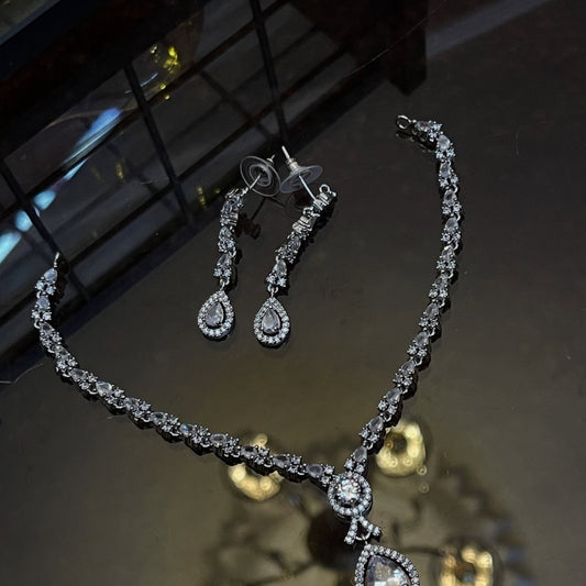 Zircon Ad Necklace SET