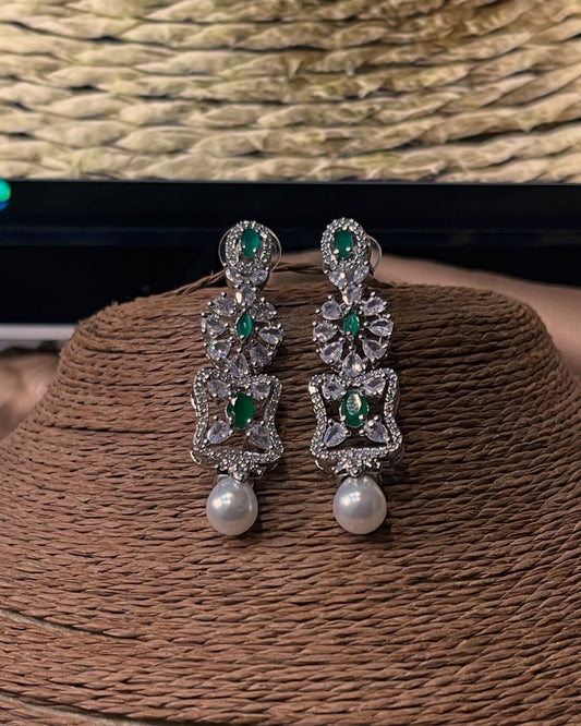 Zircon Earrings GREEN