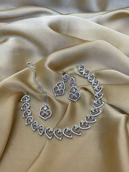 Zircon Ad Necklace Set