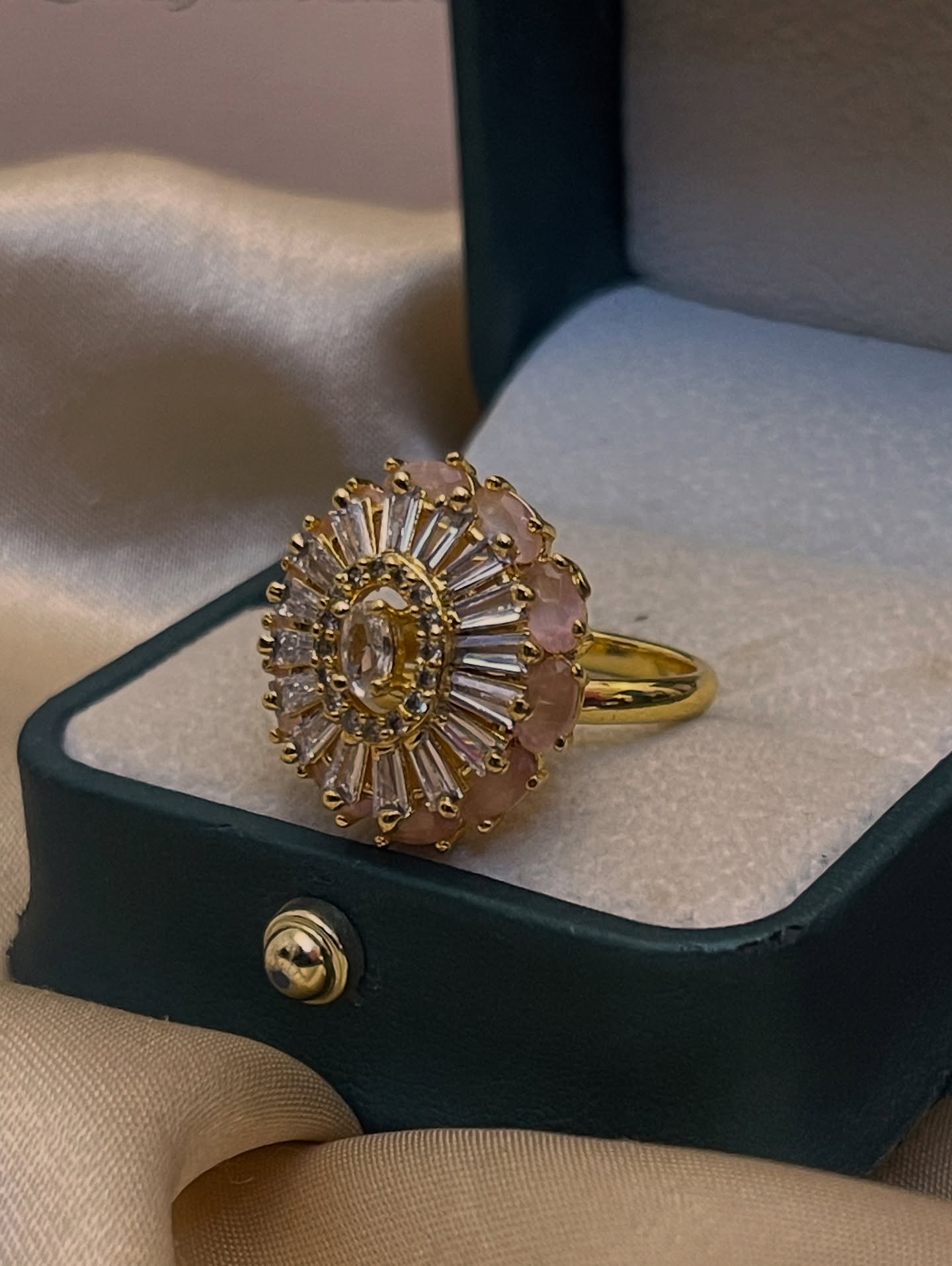 Zircon Ad ring ( pink )