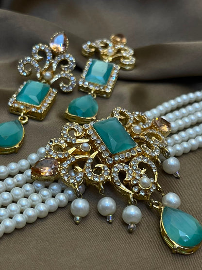 Elegant Pearl Choker Set