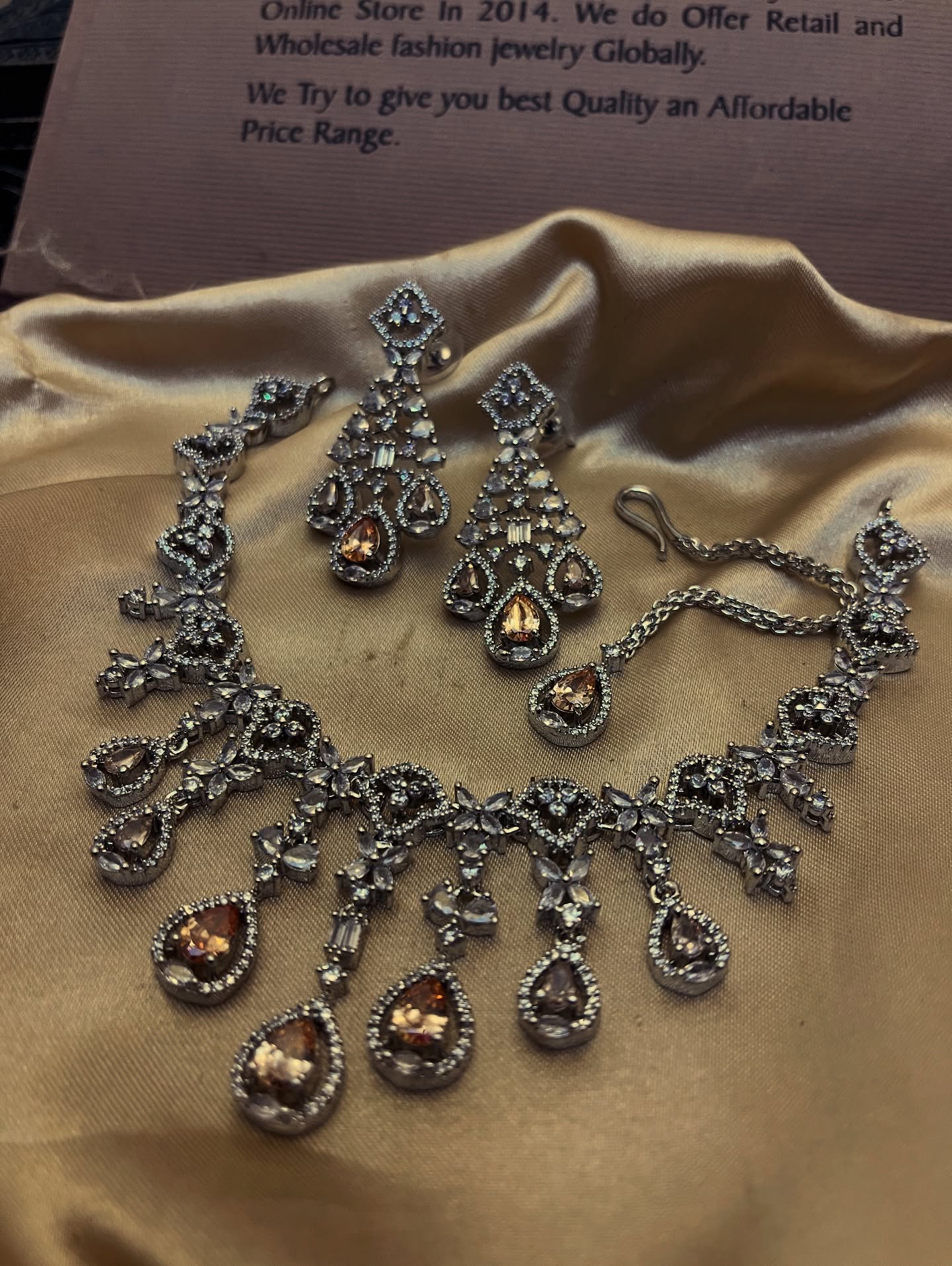 Zircon jarao necklace set