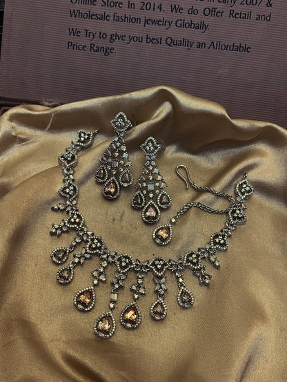 Zircon jarao necklace set