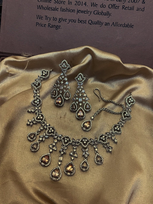 Zircon jarao necklace set