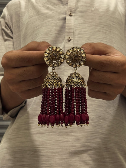 Big Stylish wear jhumka & sahara