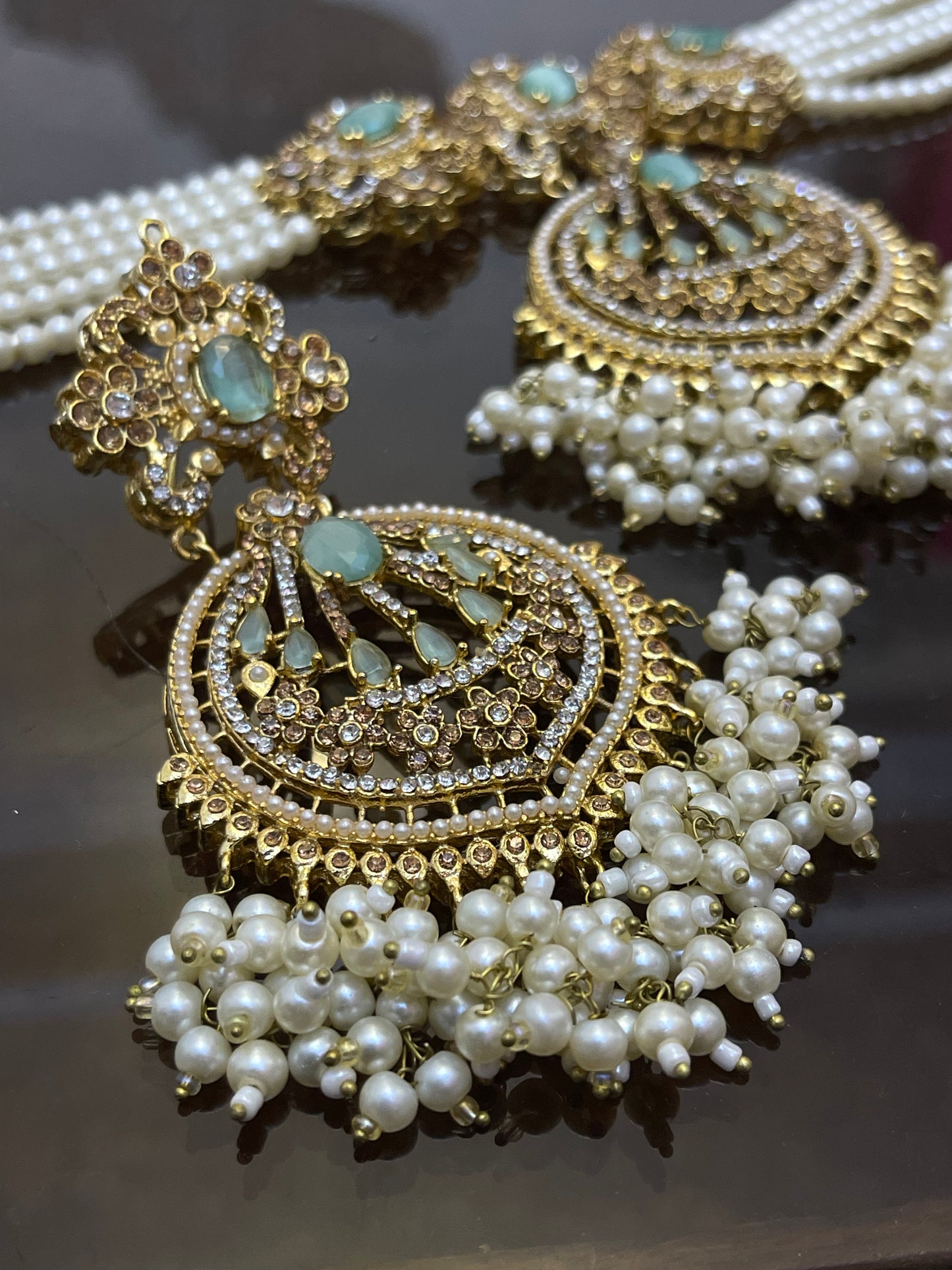 Mint Liza Traditional Big Choker Set