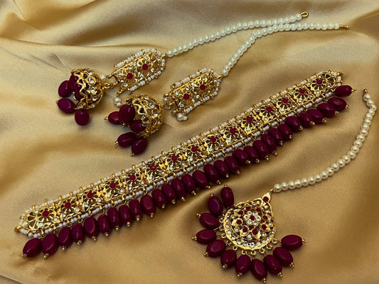 Hyderabadi Designer wear choker Set