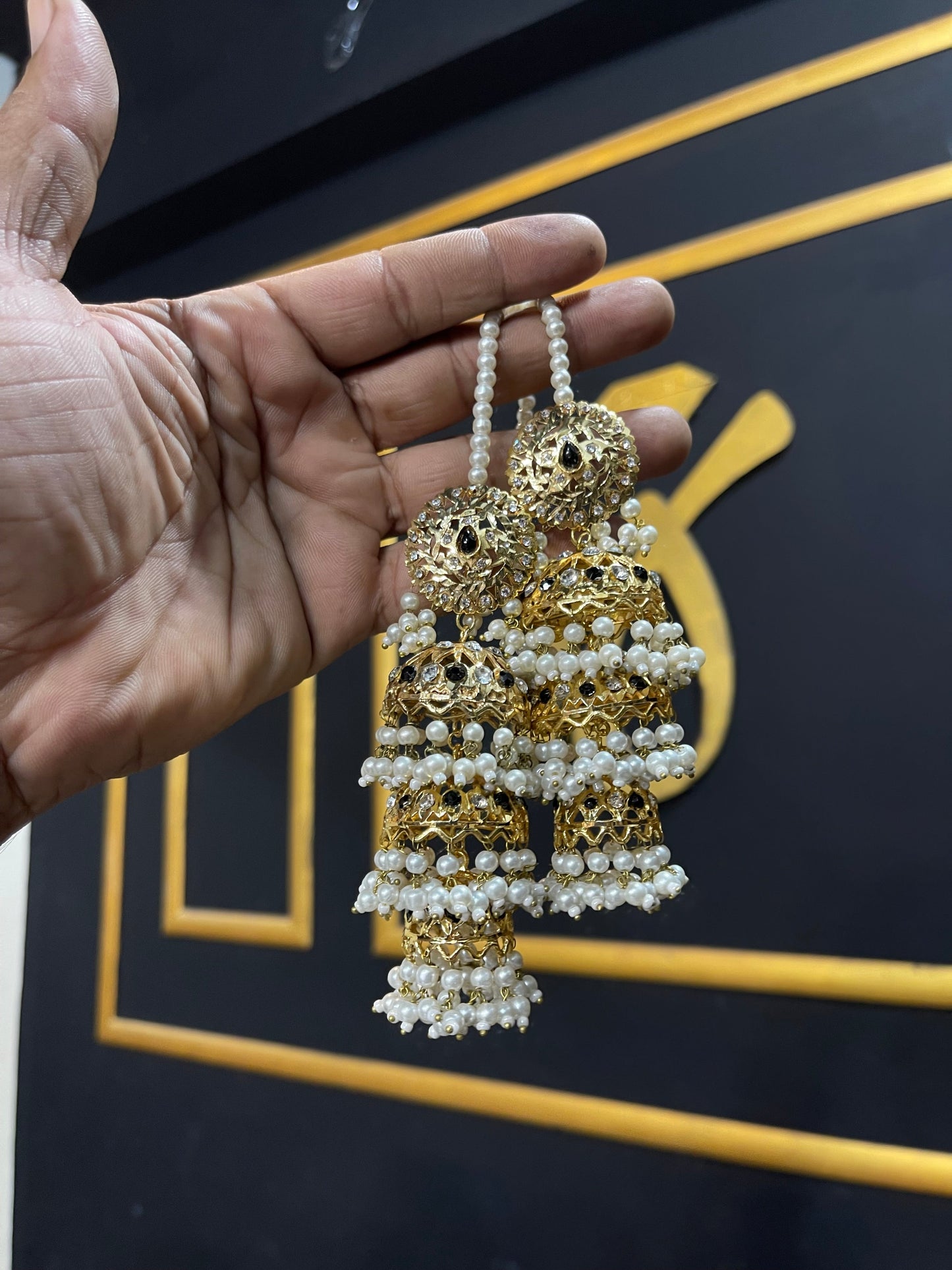 Hyderabadi 3 Layers Jhumka Earring