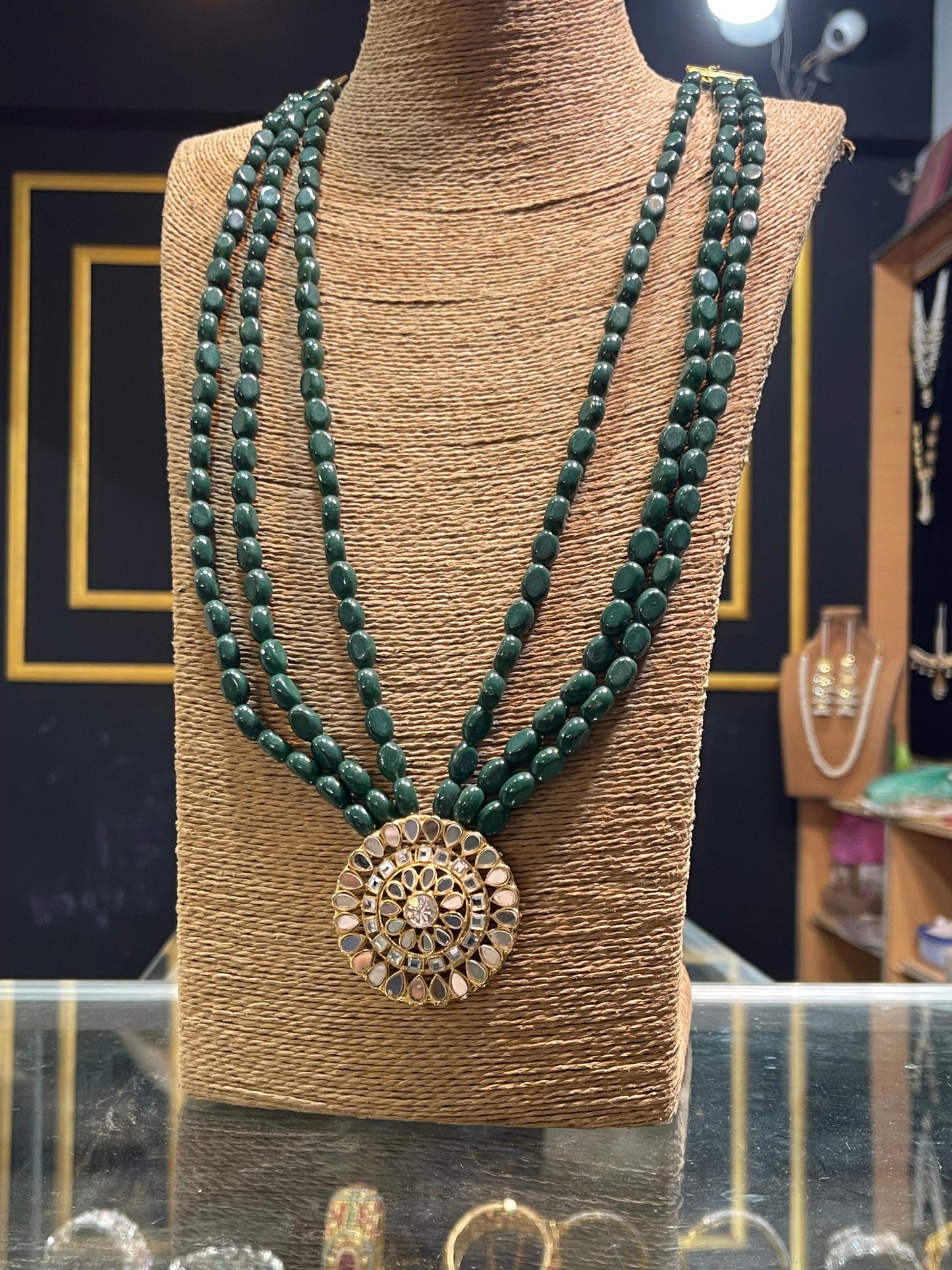 3 Layers kundan Bunch Mala
