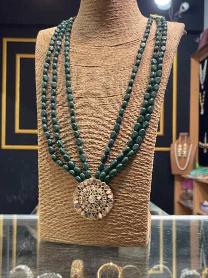 3 Layers kundan Bunch Mala